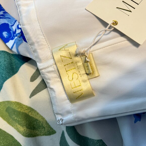 NWT Mestiza New York Puff Puff Floral Blue and white Jacquard Dress - Size 14 - Picture 9 of 14